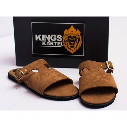 Brown Bruze Slide On Sandals For Sale In Nigeria