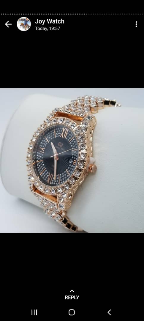 Women's Iced Stone Wrist Watch For Sale