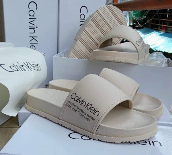 calvin klein slippers pink