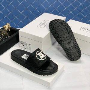 Balmain Leather Slippers