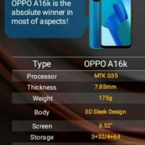 Best Oppo A16k For Sale